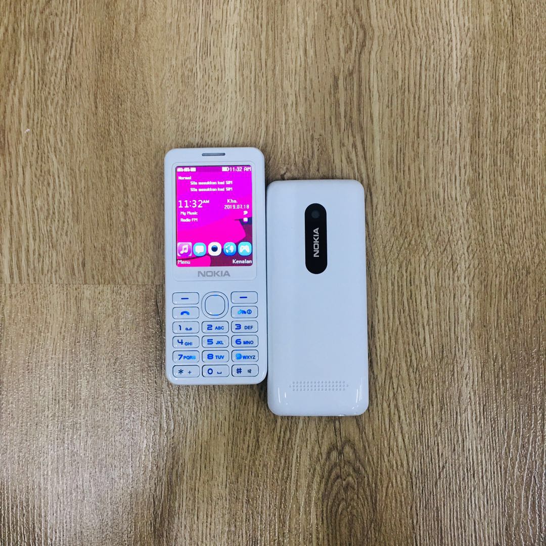 (White)Nokia 206 DUAL SIM IMPORT REFURBISHED 95% NEW(Ready Stock)